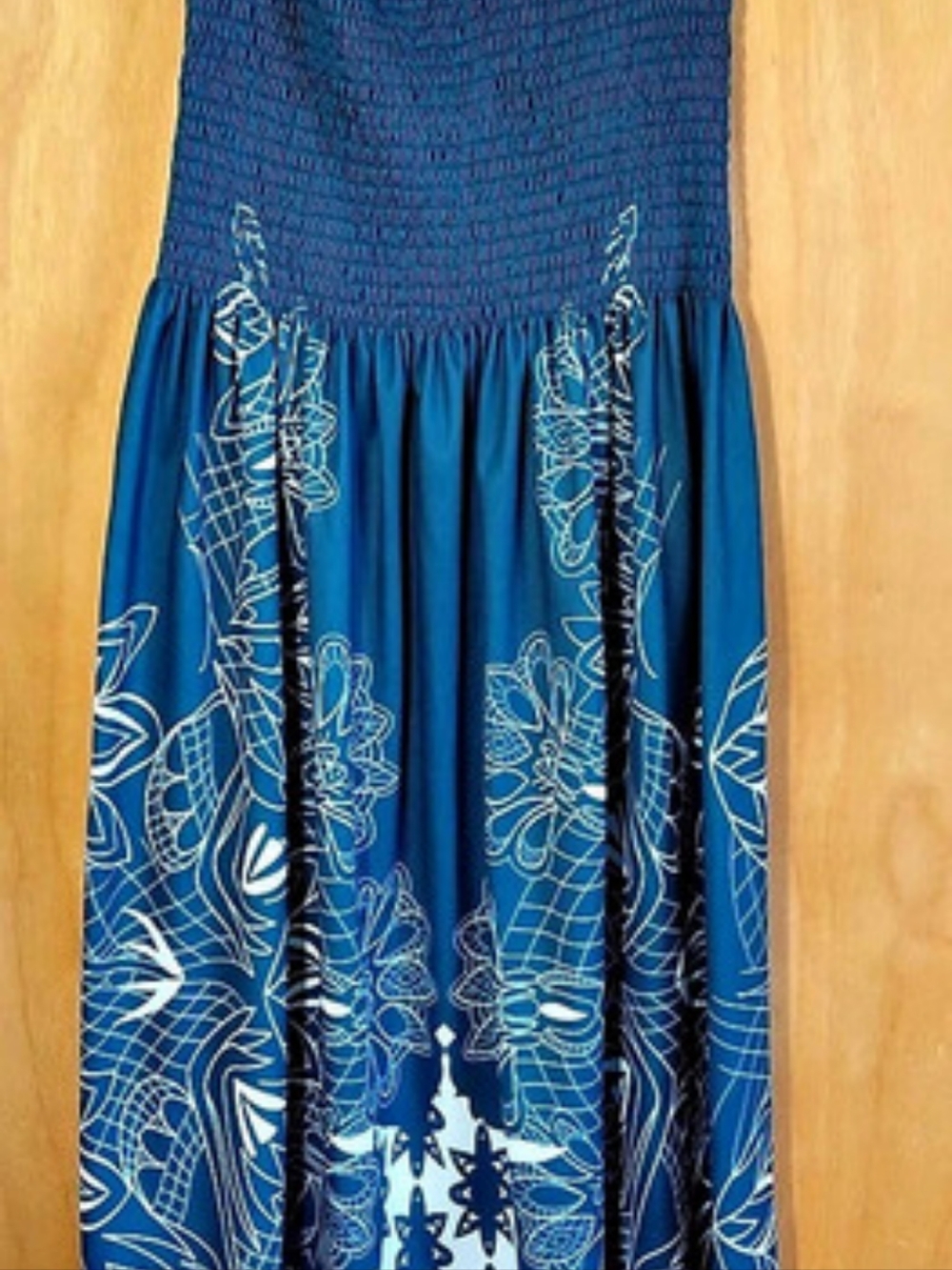 New Blue & White Floral Maxi Skirt Size Small